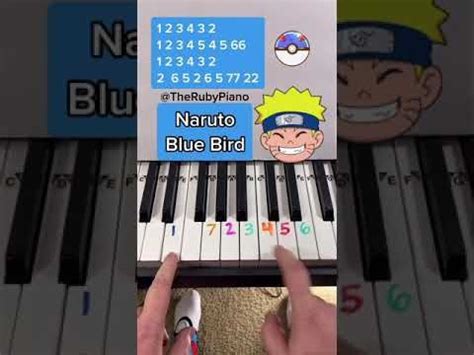 Naruto Blue Bird Piano Easy Tutorial