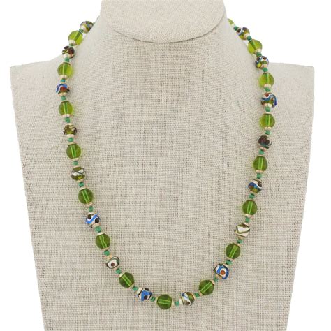 Murano Necklaces | Antique Venetian Beads Murano Glass Necklace - Blue