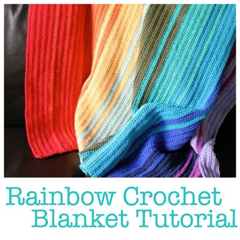 Crochet Rainbow Blanket Tutorial • The Crafty Mummy