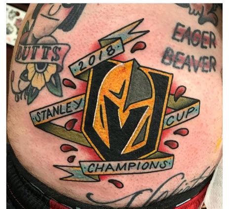 Fitting: Guy who has “Eager Beaver” tattoo got a Vegas Golden Knights ...