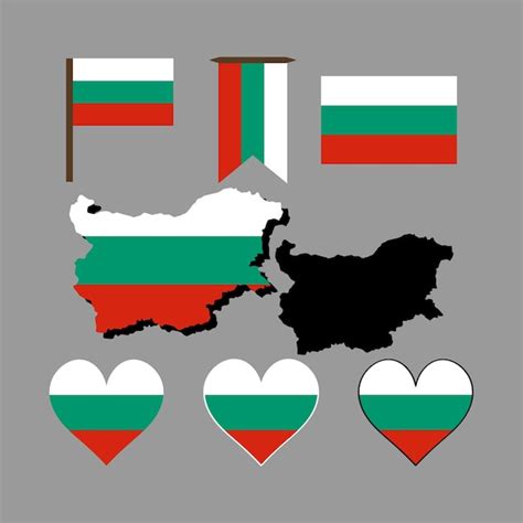 Premium Vector | Bulgaria map and flag of bulgaria vector illustration