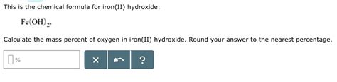 Solved: This Is The Chemical Formula For Iron(II) Hydroxid... | Chegg.com