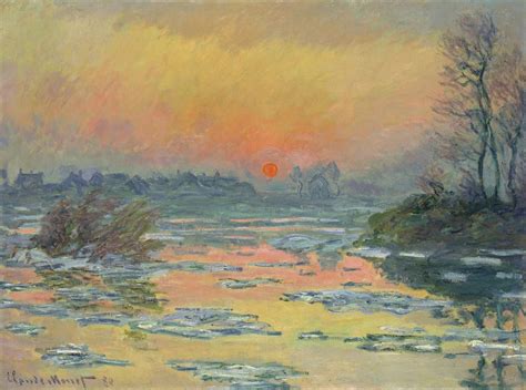 Claude Monet. Sunset on the Seine in Winter ,1880. Клод Моне ...