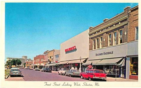 Sikeston, Missouri, Front Street Looking West, Scott County, vintage ...