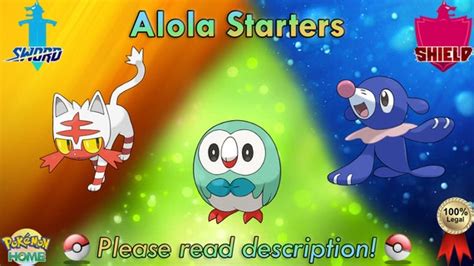 Shiny Rowlet/litten/popplio Starter Pack 6IV Pokemon - Etsy