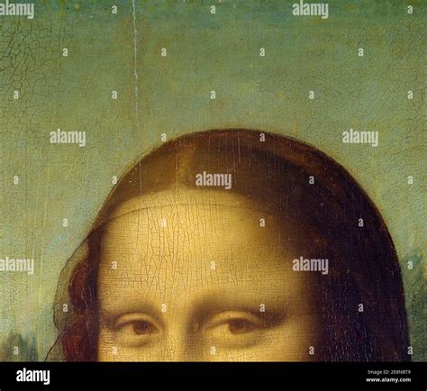 Mona Lisa, by Leonardo da Vinci - crack Stock Photo - Alamy