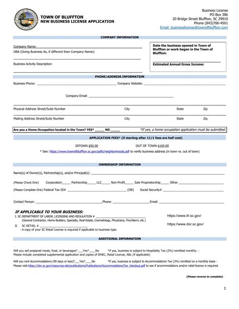 Business License Application PDF Form - FormsPal