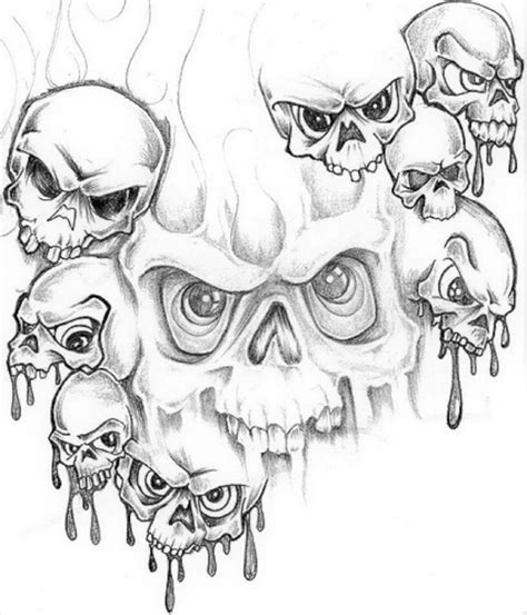 Pin on Skulls drawing