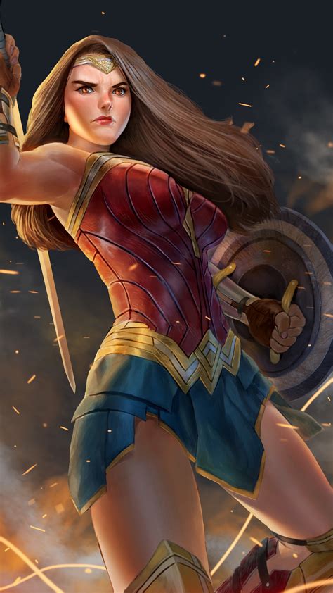 1080x1920 Wonder Woman Fan Made Art Iphone 7,6s,6 Plus, Pixel xl ,One ...