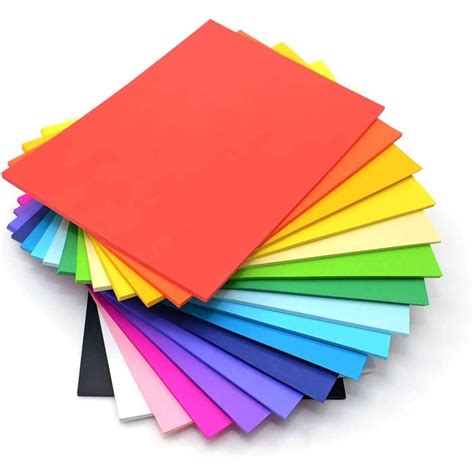 250 Sheets Long Short A4 Colored Paper Color Paper DIY Multi Purpose ...