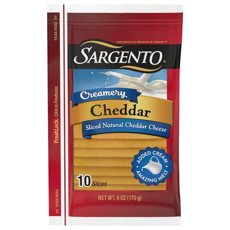 Save on Sargento Creamery Cheese Cheddar Slices - 10 ct Order Online ...