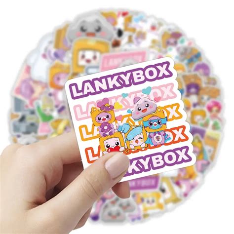 Lankybox Merch Stickers Pack Cute Cartoon Game Vinyl - Temu