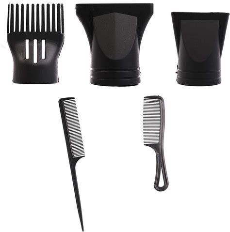 1 Set 5 Pcs Black Portable Hair Dryer Nozzle,Hair Salon Narrow ...