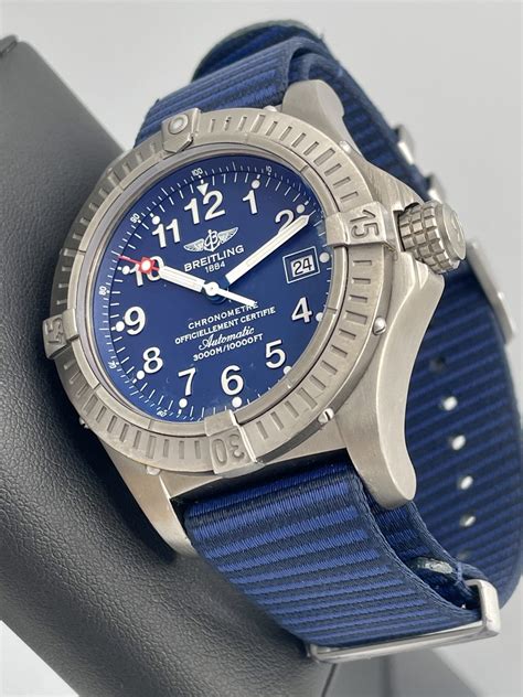 Breitling Avenger Seawolf Titanium 3000m Diver E17370 44mm Swiss ...