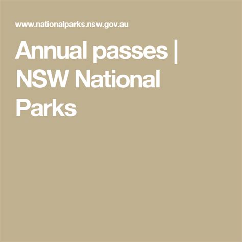 √ Nsw National Parks Pass