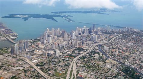 Miami,City,Downtown,Aerial,View,Blue,Sea,Buildings,Town - Institute for ...