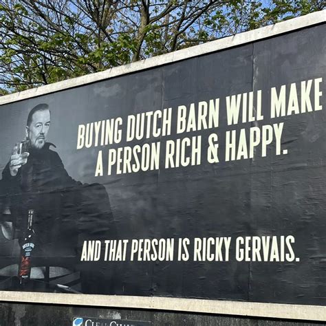 Ricky Gervais posted this image which... - Dutch Barn Vodka