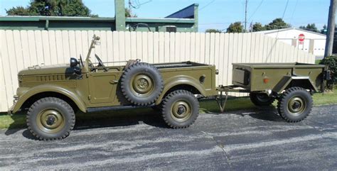 rare 1963 GAZ 69 Military Troop Hauler and Trailer for sale