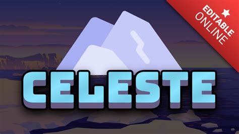 Editable Celeste Game Logo | Text Effect Generator