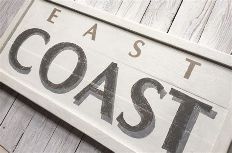 East Coast Wooden Sign East Coast Decor Beach House Decor - Etsy