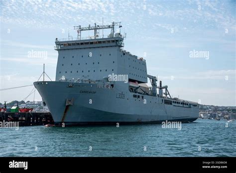 Falmouth, Cornwall, England, UK. 2021. RFA Cardigan Bay a Bay Class ...