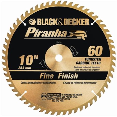 BLACK + DECKER Piranha 10-Inch 60T Carbide Saw Blade, 10 Inch - Kroger