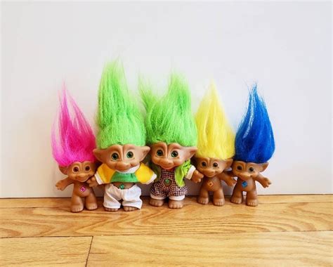 Vintage Treasure Troll Doll With Rainbow Hair - Etsy