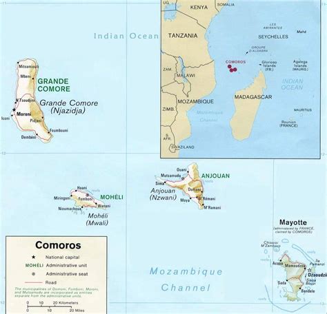 Comoros Map