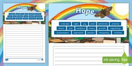 Hope Acrostic Poem Template (teacher made) - Twinkl