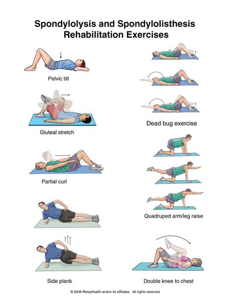 Spinal Osteoarthritis (Spondylosis) exercises | Spondylolisthesis ...