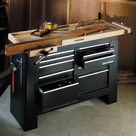 Craftsman Workbench With Pegboard And Drawers – Warehouse of Ideas