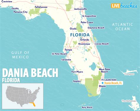 Map of Dania Beach, Florida - Live Beaches