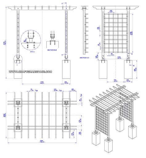 Garden arbor plans | Pergola plans design, Pergola plans, Wooden trellis