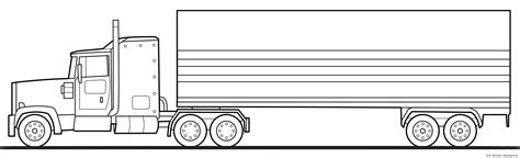 Truck with trailer draw – drawing-of.eu