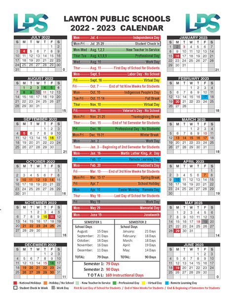 School Calendar & Hours | Lawton Public Schools