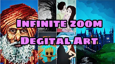 Amazing infinite zoom art compilation #art #degitalart #tiktok # ...