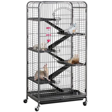 Buy Yaheetech 52-inch Ferret Cage 6 Level Metal Rat Cage with 3 Front ...