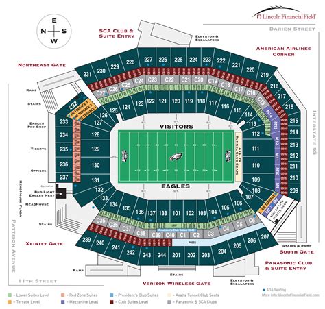 Seating Bowl Diagram - Lincoln Financial Field