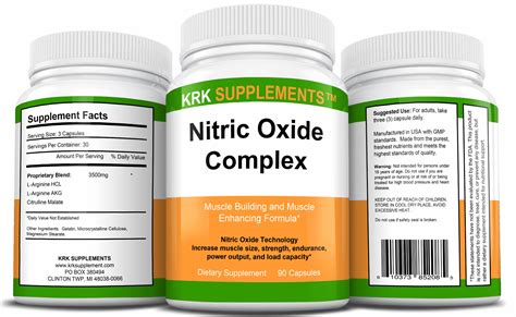 Nitric Oxide Complex 3500mg per serving NO2 L-Arginine HCL AAKG AKG ...