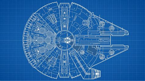 Millennium Falcon Technical Drawing at GetDrawings | Free download