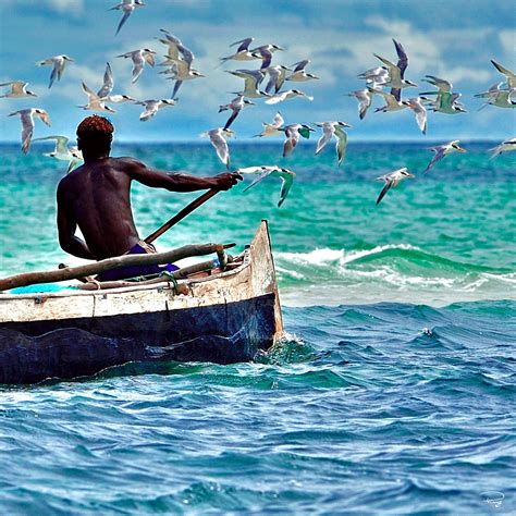 Canvas "Fishing pirogue, Madagascar" by Philip Plisson • Galerie ...