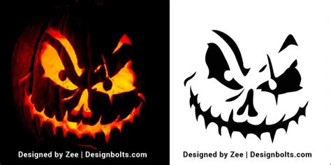 10 Free Scary Halloween Pumpkin Carving Stencils, Patterns & Ideas 2018 ...