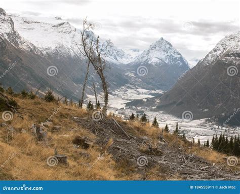 Snowy Mountains in Southern Norway Stock Image - Image of kayakers ...