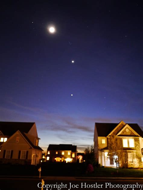 Heavenly Alignment. The Moon, Venus and Jupiter. | House styles ...