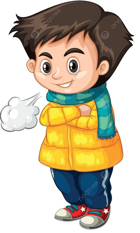 Cold Kid White Background Picture People Clip Art Vector, Picture ...