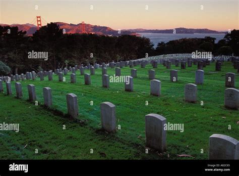 California, San Francisco, Military Cemetery, Presidio, GGNRA Stock ...