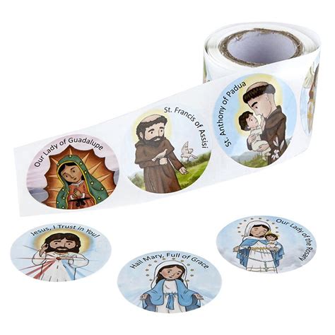 Mini Saints Stickers - The Miraculous Medal Shrine Gift Shop