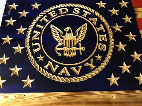 US Navy wooden flag 32x17 | Etsy