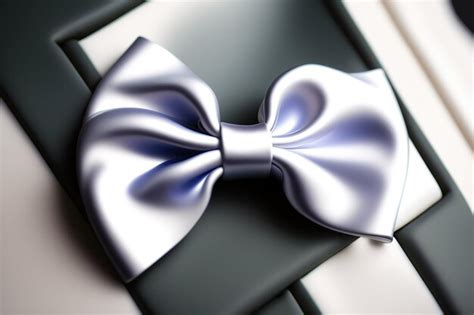 Premium AI Image | White ribbon bow