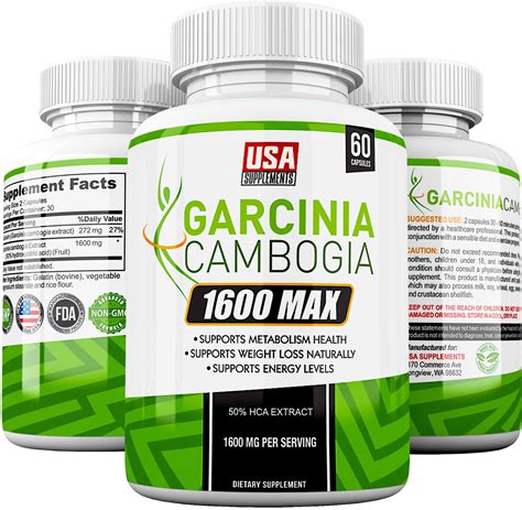 Garcinia Cambogia Weight Loss Capsules (100% Money Back Guarantee ...